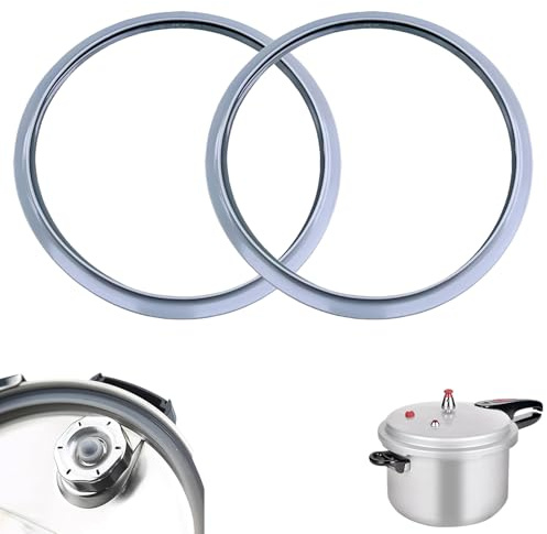 Kryilut 2 Stück Silikon Dichtung Schnellkochtopf Ersatzteile für Fissler Blue Point, Magic, Vitavit Royal,Vitaquick, 24 cm Ersatzteil Dichtungsring für Schnellkochtopf 3L, 4,5L, 6,5L, 8,5L