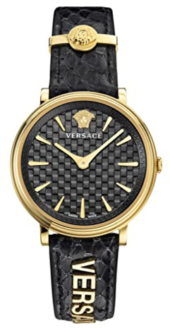 Versace Damen Analog Quarz Uhr mit Edelstahl Armband VE81010 19