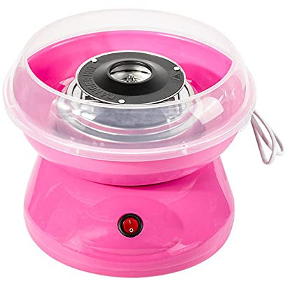 Fiunkes Vintage Hard and Sugar Free Countertop Cotton Candy Maker Cotton Candy Machine for Girls and Boys Birthday Parties, Children's Day, Christmas Day,Pink