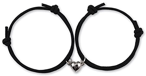 VGWON Pulseras Magnéticas para Parejas, Regalos para Novios Novias Hombre Mujer, 2 Pulseras de Atracción Mutua Hechas a Mano
