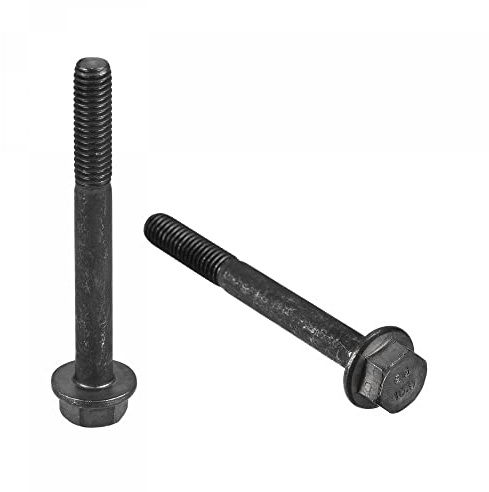 sourcing map Metric M6x55mm Hex Flange Bolts, 10pcs 10.9 Grade Carbon Steel Hexagon Head Screws