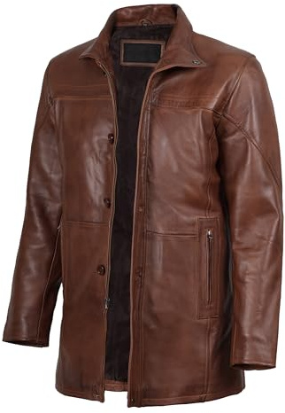Brown Leather Jacket Men is A Timeless Stylish Outerwear - Perfect Blend of Fashion and Functionality | [1507014] Bristol, L