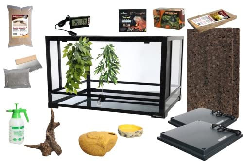 REPTI ZOO Komplettset: Für Schlangen bis ca. 150cm mit 120x45x45cm Glasterrarium