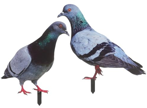 Operitacx 2pcs piccione giardino pali giardino scultura animale realistico pollame statua per cortile prato decorazione esterna ornamenti