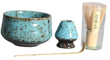 VITAU 4 Pezzi Set Matcha Ciotola Matcha Tradizionale Porta Frusta In Ceramica