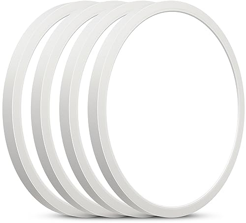 SunRider 4-Pack LED Flush Mount Ceiling Light Fixture, 5000K Daylight White, 2400LM, 12 Inch 24W Round Flat Recessed Lamp, 240W Equiv., Non-Dimmable