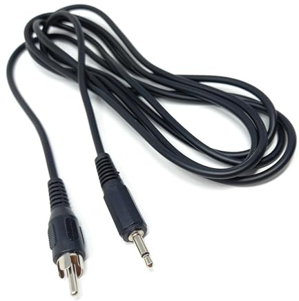 DRUT 2m 3.5mm Mono Jack Plug To RCA Phono Single Plug Lead Cable 6.5ft | Durable, reliable connectors. No drivers needed, plug & play. Great for guitar pedals, keyboards, PA systems, and mono...