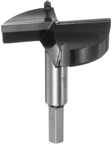 QUARKZMAN Forstner-Bohrer 74mm (2-29/32) aus Wolframkarbid, Holz-Forstner-Bit Öffner Cutter für Scharnierlochbohrungen in der Holzbearbeitung, Schwarz