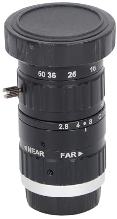 Industrial Zoom Lens, C Mount Zoom Lens 6MP 10 To 50mm Adjustable Manual Focusing Varifocal Lens, for Industrial Laboratory CCTV Lens