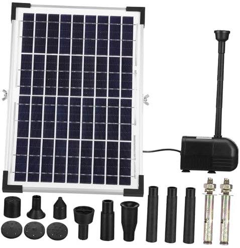 Toddmomy Pompe à Eau Solaire 12w pour Fontaine Extérieure Pompe Submersible pour Jardin Panneau Solaire à Angles Réglables Fonctionnement Et