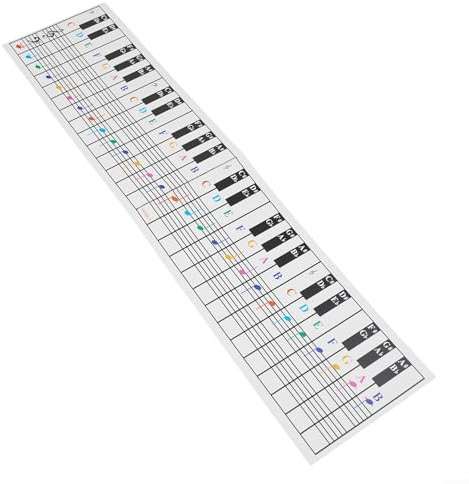 Klavier- und Tastatur-Notentabelle, 54, 61, 76, 88 Tasten, abnehmbare Klaviertastatur, Notiz-Etiketten zum Lernen, Leitfaden für Lehrhilfe, Notizdiagramm für Anfänger, Schüler