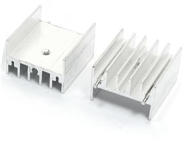TVOLRFNIY 5 Stück Silber Aluminium 25 x 23 x 16 mm TO-220 Kühlkörper for MOS-Transistor-Kühler IC-Chip-Kühlung