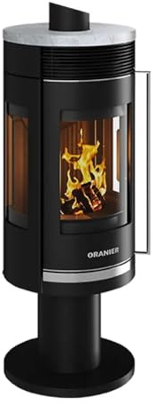 Oranier | Kaminofen | Rota Twist | 5,5 kW | Schwarz, Top Speckstein