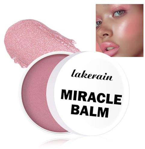 Miracle Blush Balsam - Lang Anhaltende Aufhellung Und Feuchtigkeitspflege Cream Blush - Mehrzweck Getönt Rouge Für Lidschatten, Rouge, Lippenstift - Highlighter-Creme für Gesichts-Make-up