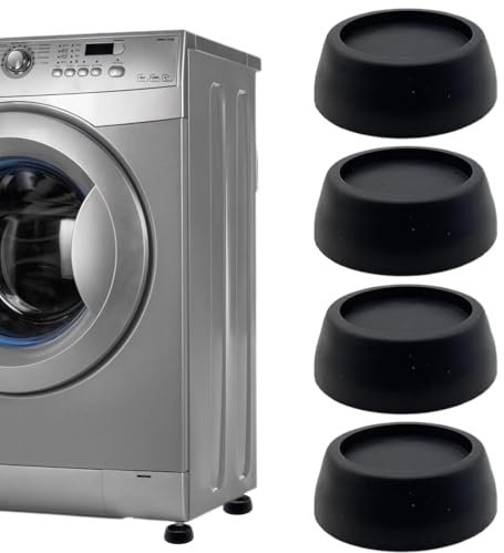 4 Piezas Negro Almohadillas lavadora universal, Soporte Lavadora, antivibracion lavadora Almohadillas Goma, Para Lavadora, Accesorios Soporte Pies Lavadora Y Secadora Apto Para Lavadora, Nevera