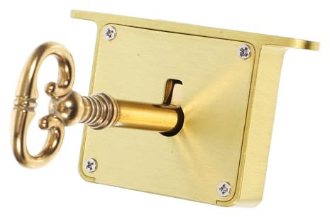 JEWEDECO Vintage Messing Möbelschloss Für Aktenschränke Robustes File Cabinet Cam Lock Langlebiges Sicherheits-Verschluss Ersatzteil Für Holzboxen Und Möbel