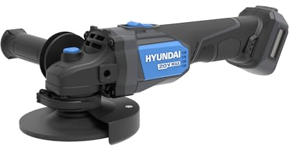 HYUNDAI Akku-Winkelschleifer AG20X-125 | 20V, bürstenloser Motor | 125mm, M14, 8500/min | Trennschleifer mit Zusatzgriff, Schutzhaube | Lieferumfang: OHNE Akku/Ladgeräte