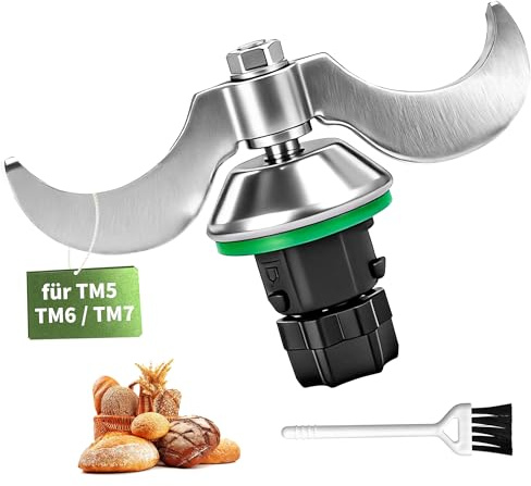 ZITFRI Teigmesser kompatibel mit Vorwerk Thermomix TM5 TM6 TM7 – Edelstahl Mixmesser Ersatzteil für Vorwerk Küchenmaschine, kein Teigrückstand, schnelle Reinigung