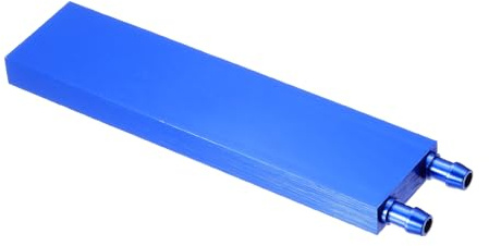 PATIKIL Aluminium vattenkylblock 40 x 160 x 12 mm vätskekylplatta kylplatta kylflänssystem vattenkyld växlare för CPU-grafik