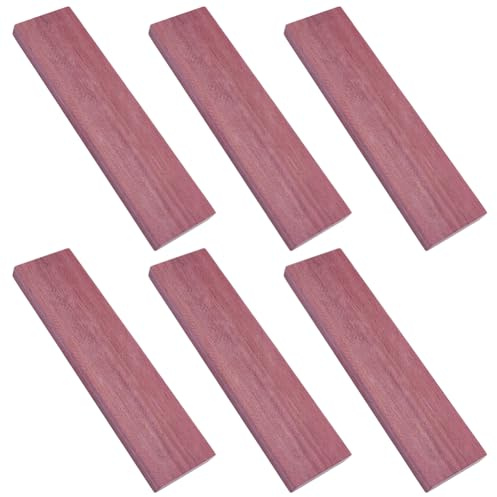 BENECREAT 10Pcs Wood Knife Handles, Pale Violet Red Natural Wood Knife Handle Scales for DIY Music Instruments Tools Crafts, 6.4x1.6x0.4 Inch