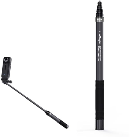 Perche à selfie invisible 3M en carbone brasé pour Insta360, extension pour accessoires de caméra de sport DJI, rallonge ultra longue en fibre de carbone invisible
