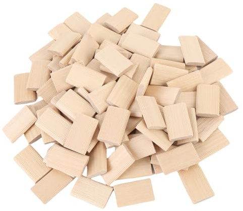 ViaGasaFamido Tenoni in Legno di Faggio 100 Pezzi Connettori Sfusi in Legno Massello per Mobili Ebanisteria Giunti per la Lavorazione del Legno Tasselli di Dimensioni 5x19x30mm