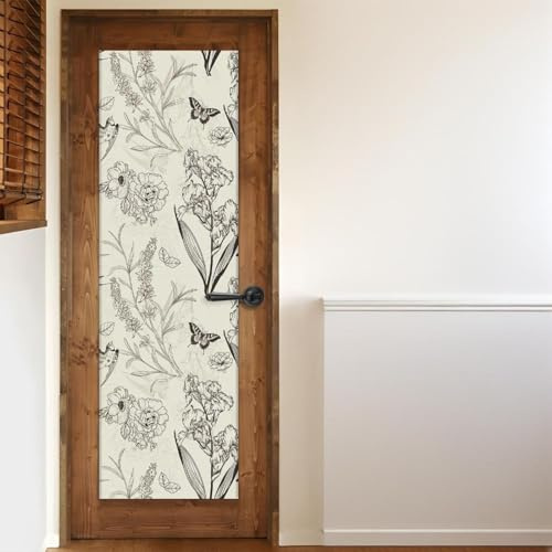 Vinilos para Cristales 40X100Cm Líneas Negras Lámina Privacidad Oscurecer Ventanas,Autoadhesivo Electrostatico Película Esmerilado Decorativa,Anti UV,para Baño Cocina Oficina