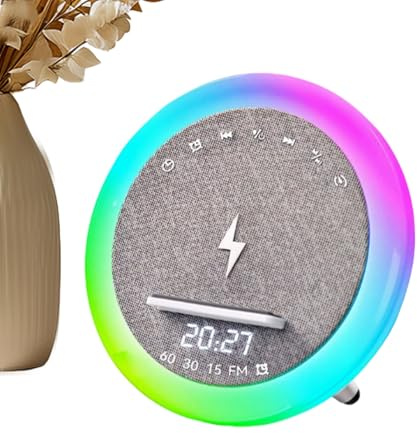 lisutupode Soporte para Teléfono con Altavoz Inalámbrico - Gadgets Geniales de Carga Rápida | Cargador Inalámbrico 4 En 1 con Altavoz para Celular,para Hogar Dormitorio Sala Oficina Apartamento Bar