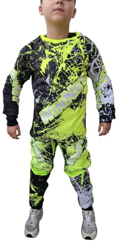 WinNet Completino tuta Bimbo Bambino Moto Cross Quad Maglia maglietta + Pantalone (3 ANNI)