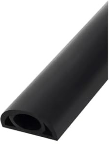 Canalina Passacavi da Pavimento Copri cavo da pavimento, prolunga, protezione for condotto di cablaggio, copri alimentazione, pratico organizer for cavi(A-Black)