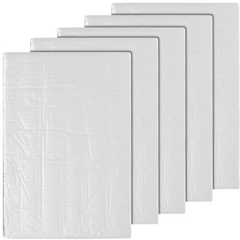NOLITOY 20 Pièces Tapis Isolant Thermique et Insonorisant pour Voiture et Fourgon, Matériau en Fibre de Verre et Caoutchouc, Autocollant, pour Planchers et Capots Argentés