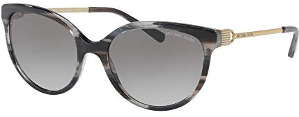 Michael Kors Damen Abi 328911 55 Sonnenbrille, Schwarz (Black Horn/Grey Gradient)