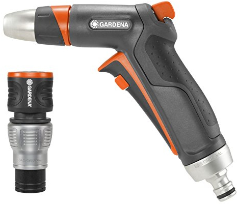 Gardena Premium Reinigungsspritzen-Aktion: Robuste Reinigungsspritze und Wasserstop-Anschlussstück, ideales Bewässerungs-Set, Frostschutz (18306-32)