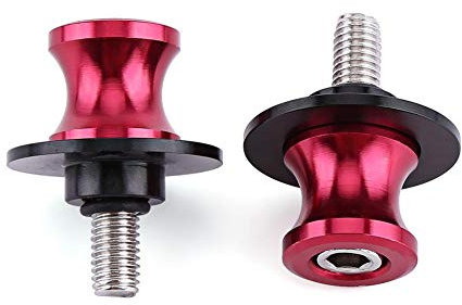Bobina de brazo oscilante, 2 unidades 6/8 / 10 mm para motocicleta CNC soporte trasero oscilación brazo bobinas deslizadores soporte basculante carretes (8 mm rojo)
