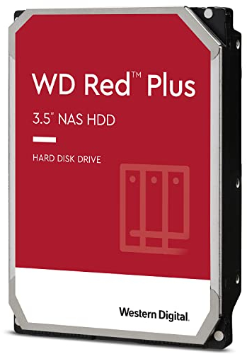 WD Red Plus 8 TB NAS Disco duro interno de 3.5 pulgadas, Clase de 5400 r. p. m., SATA de 6 Gb/s, CMR y Caché de 256 MB