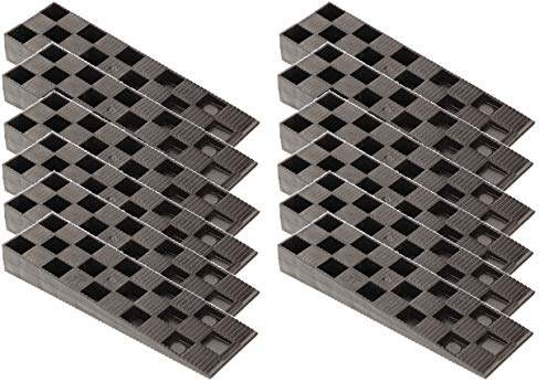 KOTARBAU® - Set di 100 fermaporte a cuneo per montaggio, in plastica, 150 x 44 x 20 mm, per finestre, porte e telai, colore nero