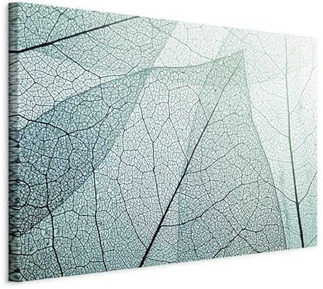murando - Akustikbild Blatt Bilder Akustikschaum Hochleistungsschallabsorber Schallschutz Leinwand 1 tlg Wandbild Raumakustik Schalldämmung Pflanze grün Botanik b-B-0511-b-a
