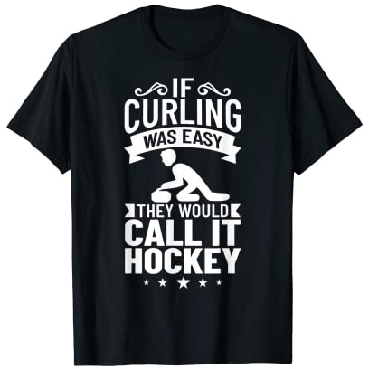 Curling Sport Game Curler Player Stones Broom Curl T-Shirt