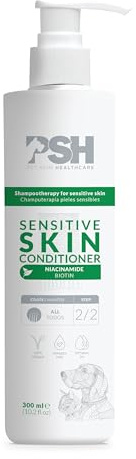 PSH Sensitive Skin – Hypoallergener Hunde-Conditioner – Entwirrender Conditioner für empfindliche Haut – Mit Panthenol, Biotin und Vitamin B – Ohne Parabene – Vegan – 300 ml