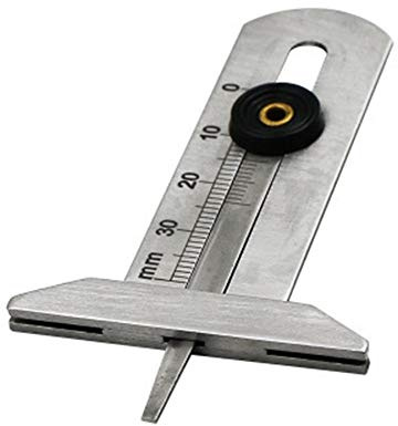 Misuratore Profondità Battistrada Pneumatici,0-30 Mm Digitale Misuratore Profondità Battistrada Acciaio Inox Portatile, Sicurezza Pneumatici Righello