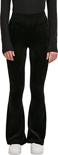 Urban Classics Damen Ladies High Waist Rib Velvet Flared Leggings