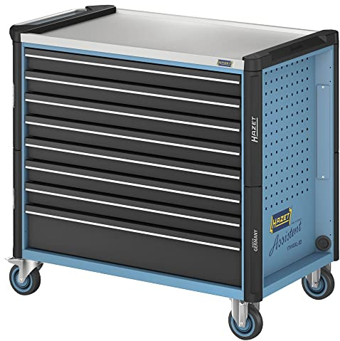 Hazet Werkstattwagen Assistent 179NXXLD, Sortiment 179NXXL-8D/619 | Länge 1167 mm, Breite 642 mm, Höhe 1020 mm, 247000 g, 619-teilig , 8 Schubladen gesamt, 7 flache und 1 hohe Schubladen