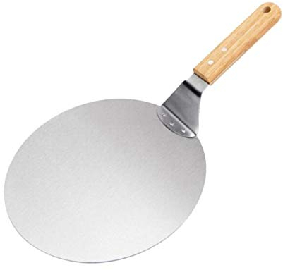 AKAZI Pelle à Pizza Anti-brûlure pelles à Pizza Manche en Bois Rond en Acier Inoxydable Pelle à gâteau Outil de Cuisson Accessoires de Cuisine