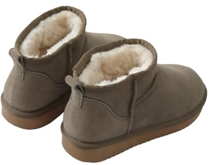 tinbarry Stivaletti da donna stivali invernali mini stivali imbottiti caldi da donna stivali da neve piatti scarpe invernali stivali slip-on stivali da neve per esterni