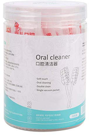 30Pcs Baby Tongue Cleaner,Baby Mouth Cleanser Mouth Cleansing Stick Care for 0-3 Years Old Baby