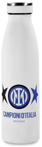 Inter - Borraccia Celebrativa 20° Scudetto 2024 Termica in Acciaio Inox, 500 ml - Mantiene Fredde le Bevande Fredde per 24 Ore e Calde per 12 Ore Prodotto Ufficiale FC Internazionale Milano
