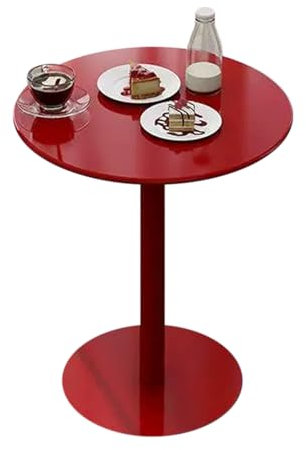 Yopappol Frühstücks-Bartisch, Kleiner Küchen-Esstisch, hoher Bistro-Pub-Tisch, hoher Beistelltisch, Desserttisch, Kaffee-Besprechungstisch, 23,6 Zoll runde Eisenplatte (Size : 60x60x104cm)
