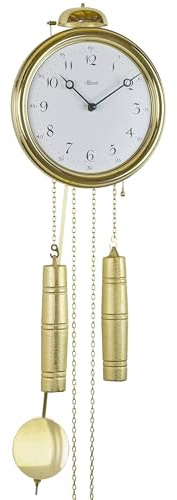 Hermle Pendelwanduhr Regulator Neasden II Heimuhr Gold Weiß 8 Tage Gangdauer Mechanisch Glockenschlag 68cm- 60997-000261