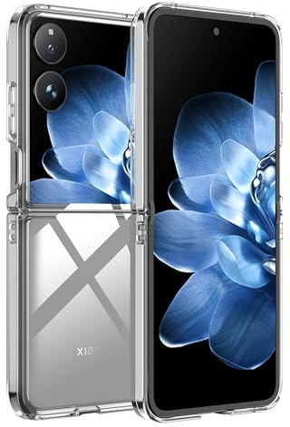 Effcotuo Handyhülle für Xiaomi Mi Mix Flip Hülle, Ultra Thin Cover Stoßfest Case Handyhülle Schutzhülle Shock Absorption passt Kompatibel mit Xiaomi Mix Flip Hülle - Transparent