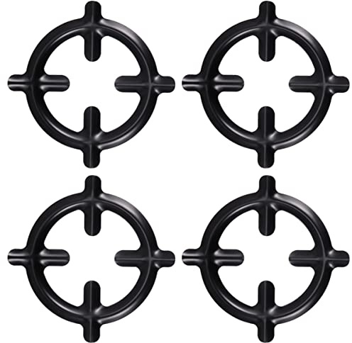 OSALADI 4pièces Supports Pour Cafetières Italiennes Réducteurs De Brûleurs à Gaz Pour Pots à Lait Et Casseroles Rondes Compatibles Avec Plaques De Cuisson à Gaz Durables